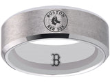 Boston Red Sox Ring Red Sox Wedding Ring Silver Sizes 6 - 13 #redsox