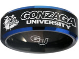 Gonzaga Bulldogs Ring Black & Blue Wedding Ring Sizes 6 - 13 #gonzaga #bulldogs