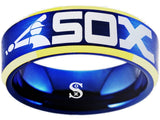 Chicago White Sox Ring Blue & Gold Wedding Ring Sizes 6 - 13 #whitesox #mlb