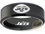 New York Jets Ring Matte Black Wedding Ring Sizes 6 - 13 #jets #nyjets