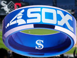 Chicago White Sox Ring Blue & Silver logo Ring Sizes 4 - 17 #whitesox #mlb