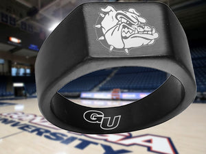 Gonzaga Bulldogs Ring Black Titanium Ring Sizes 8 - 12 #gonzaga #bulldogs