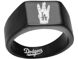 LA Dodgers Black Titanium Ring - Sizes 8 - 12 #Dodgers #LosAngelesDodgers