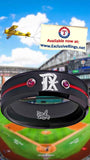 Texas Rangers City Connect Ring Black and Red CZ Wedding Band Style | Sizes 6-13 #texasrangers