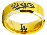 LA Dodgers Ring Gold Ring 8mm Tungsten Ring #mlb #dodgers